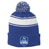 Sport-Tek Stripe Pom Pom Beanie